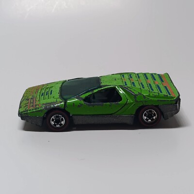 1969 Hot Wheels Alfa Romeo Carabo Redline Green | eBay