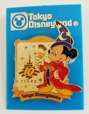 TOKYO DISNEYLAND SORCERER MICKEY 10 YEARS ANNIVERSARY 1993 PIN