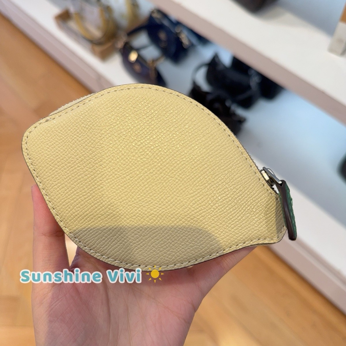 NWT Coach Lemon Shaped Coin Purse CAN30 Silver/Moonlight | eBay