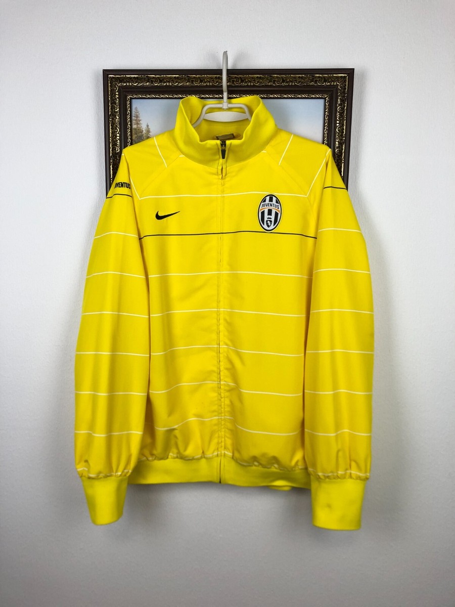 Vintage Nike Juventus Football Jacket Soccer Track Top Mens Yellow