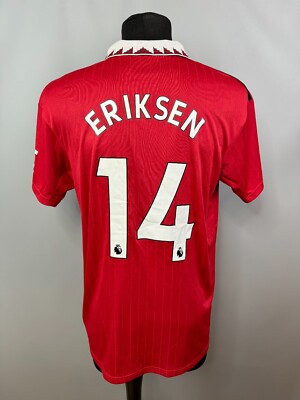 MANCHESTER UNITED 2022 2023 ERIKSEN HOME SHIRT SOCCER FOOTBALL