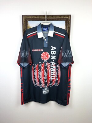 Ajax Away football shirt 1997 Soccer #11 Laudrup Umbro Jersey Mens
