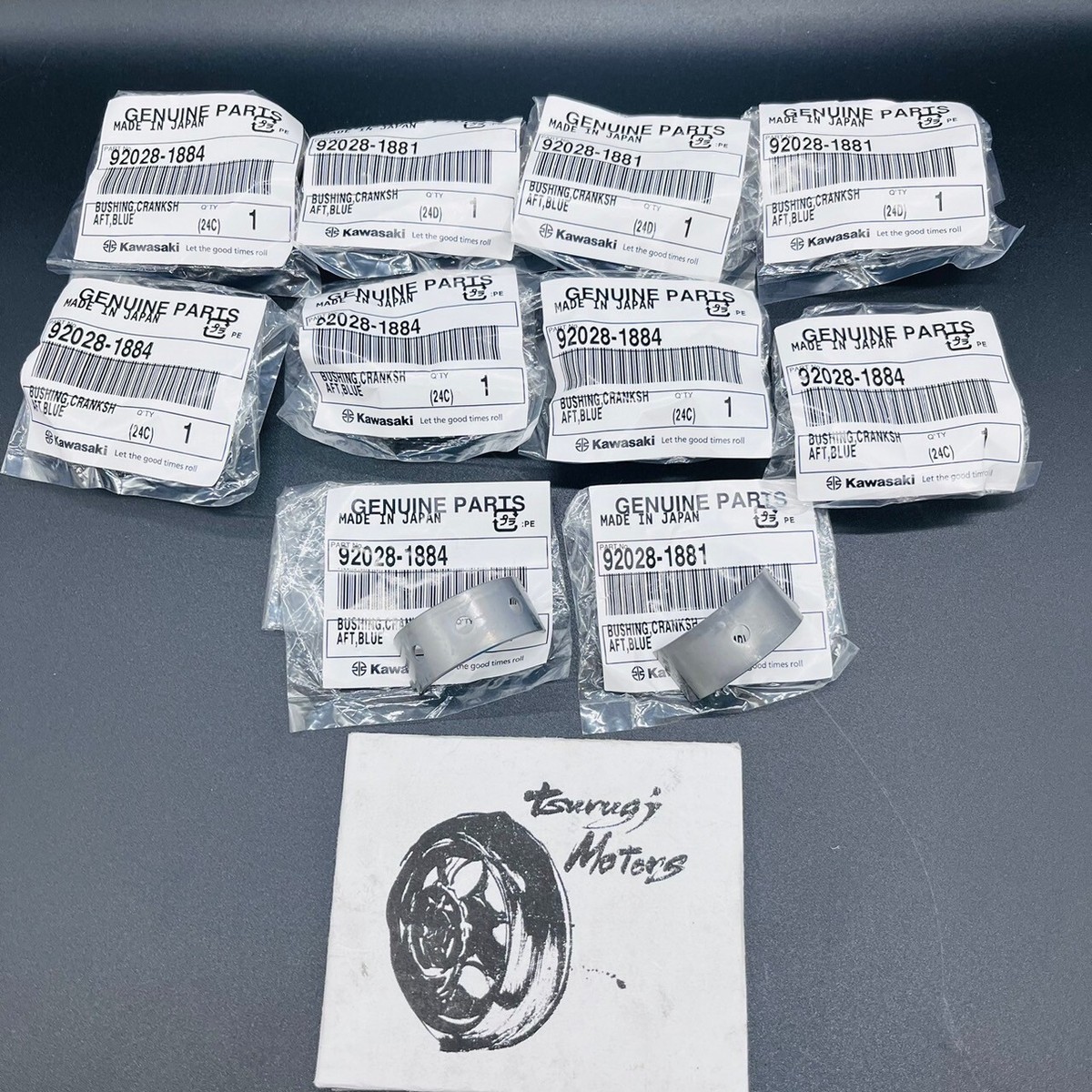 KAWASAKI GENUINE ZX-6R NINJA 98-04 CRANKSHAFT BUSHING SET OEM New