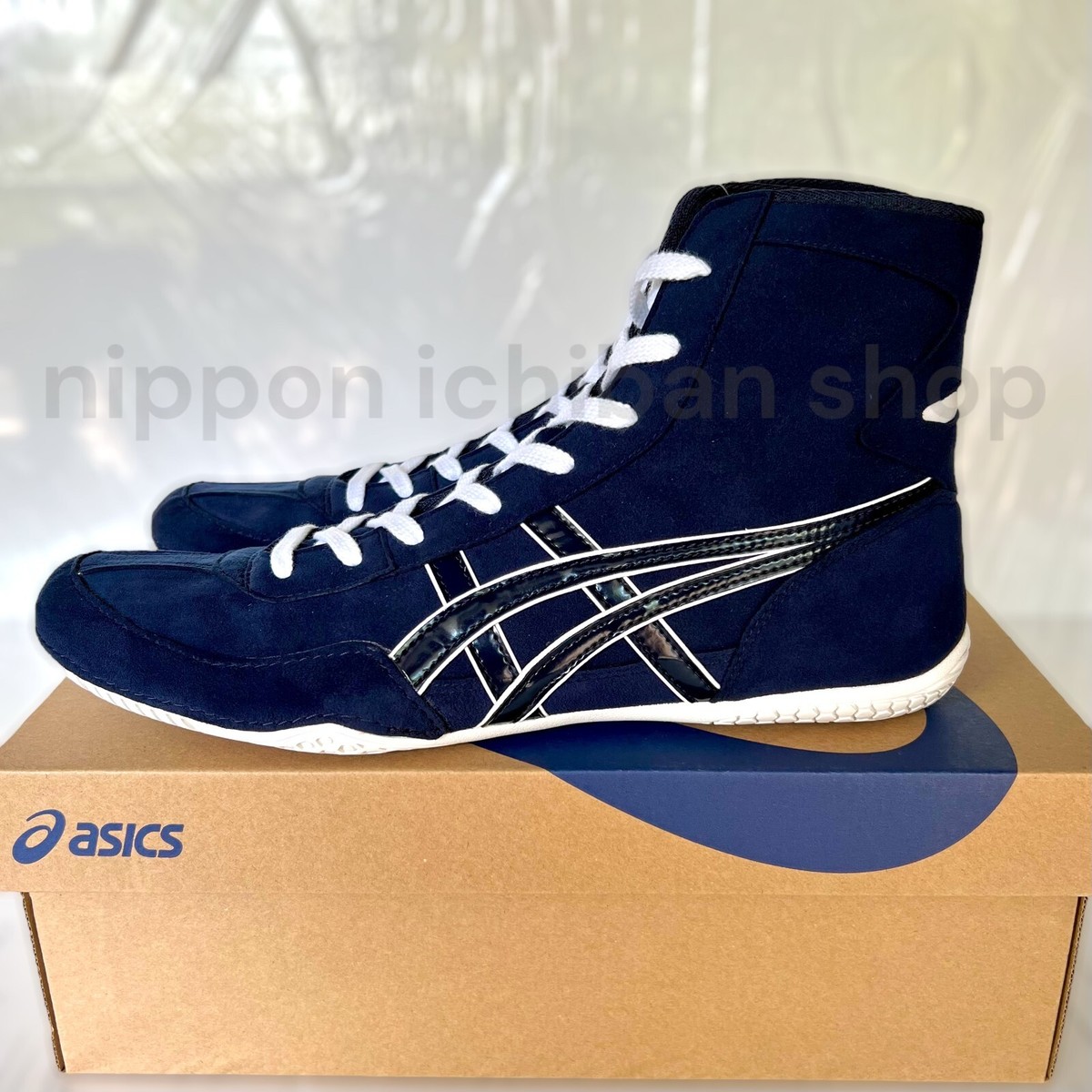 In stock】ASICS Wrestling Shoes New 1083A001 EX-EO TWR900 Navy x
