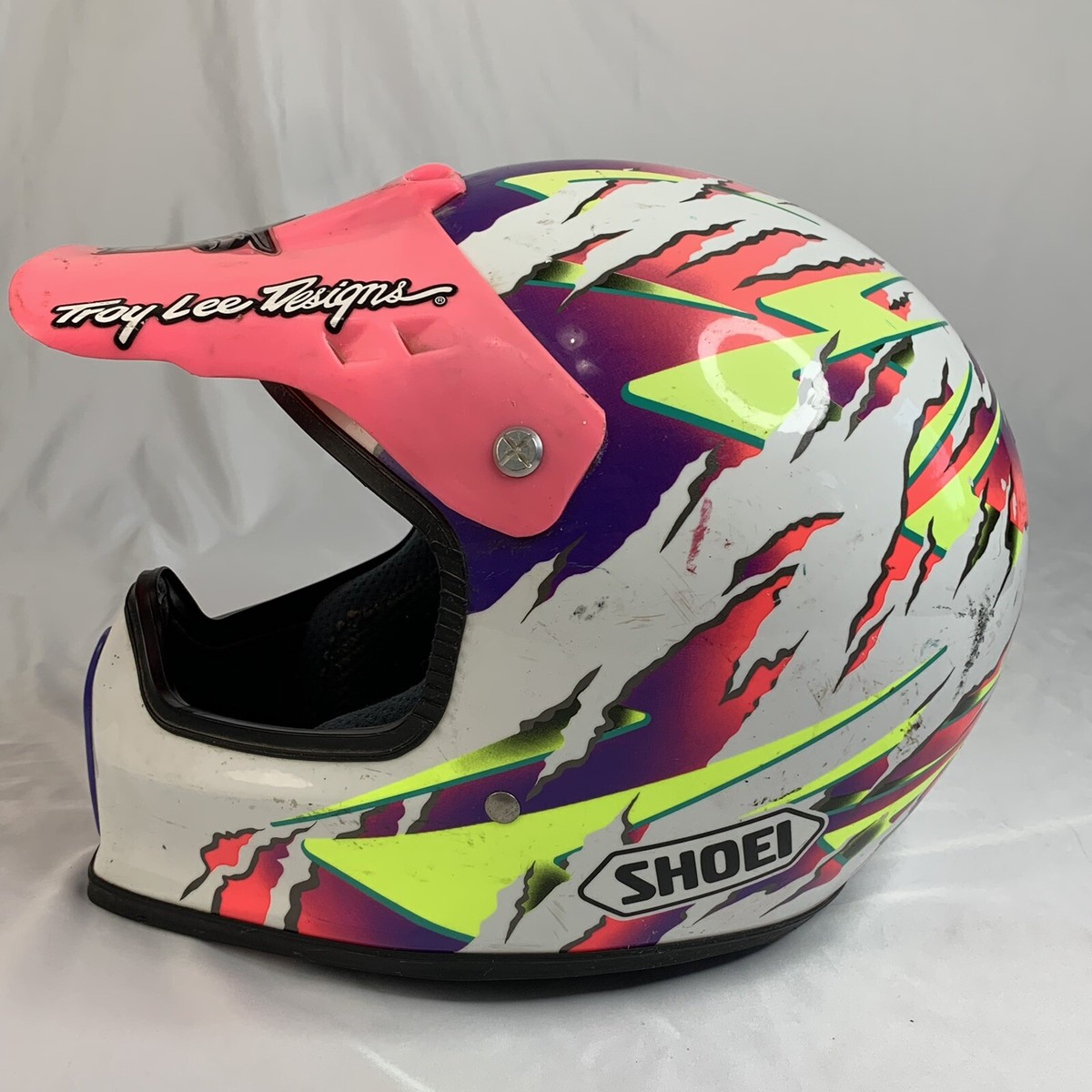 Vintage Shoei Troy Lee Designs Motocross Bmx Motorcycle Helmet