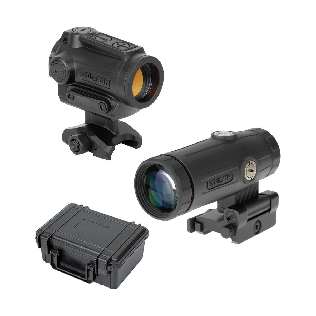 HOLOSUN ARO 2 MOA Enclosed Rifle Sight and HM3X Magnifier Kit with