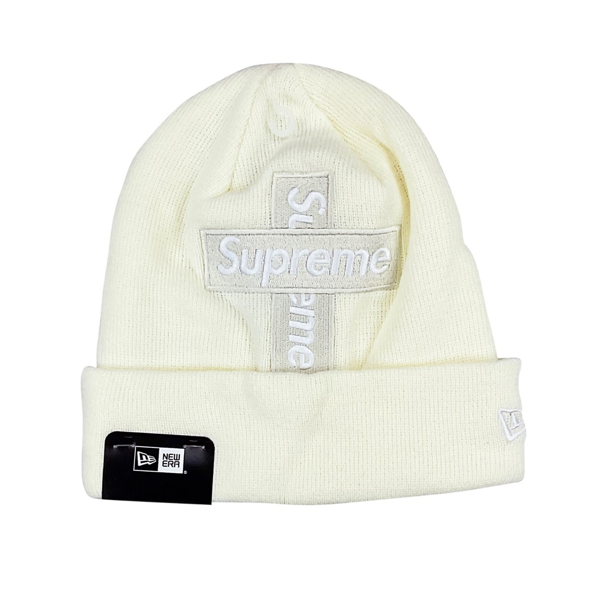 Supreme x New Era FW20 Cross Box Logo Beanie Natural | eBay