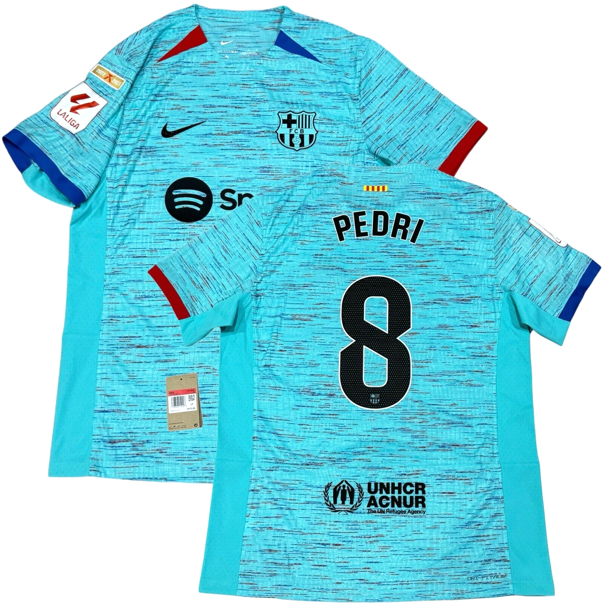 2023/24 Barcelona Authentic Third Jersey #8 Pedri Large Nike