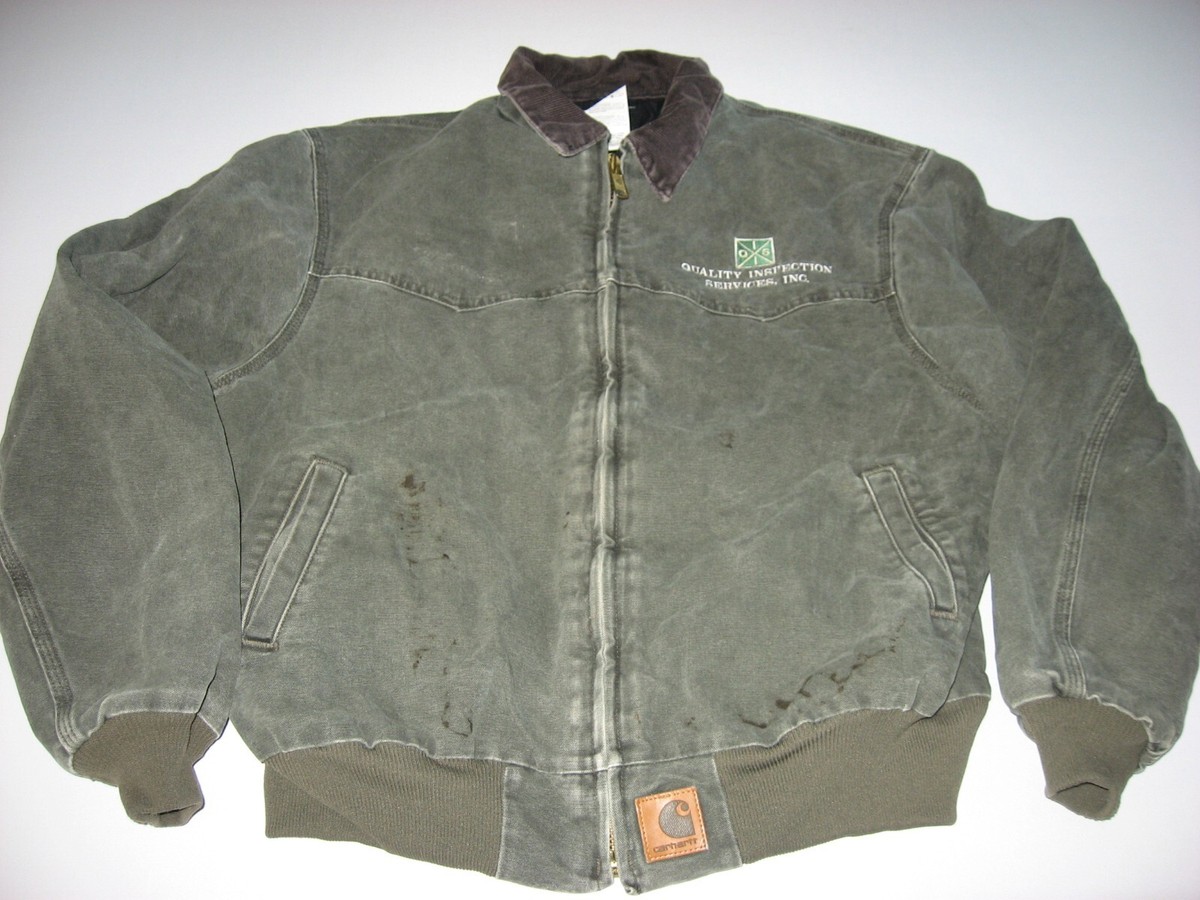 Vintage Carhartt Santa Fe Men's Quilted Lined Jacket J14 MOS 2XL
