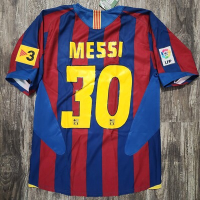 2006 Nike Barcelona Home Soccer Jersey Lionel Messi Men S