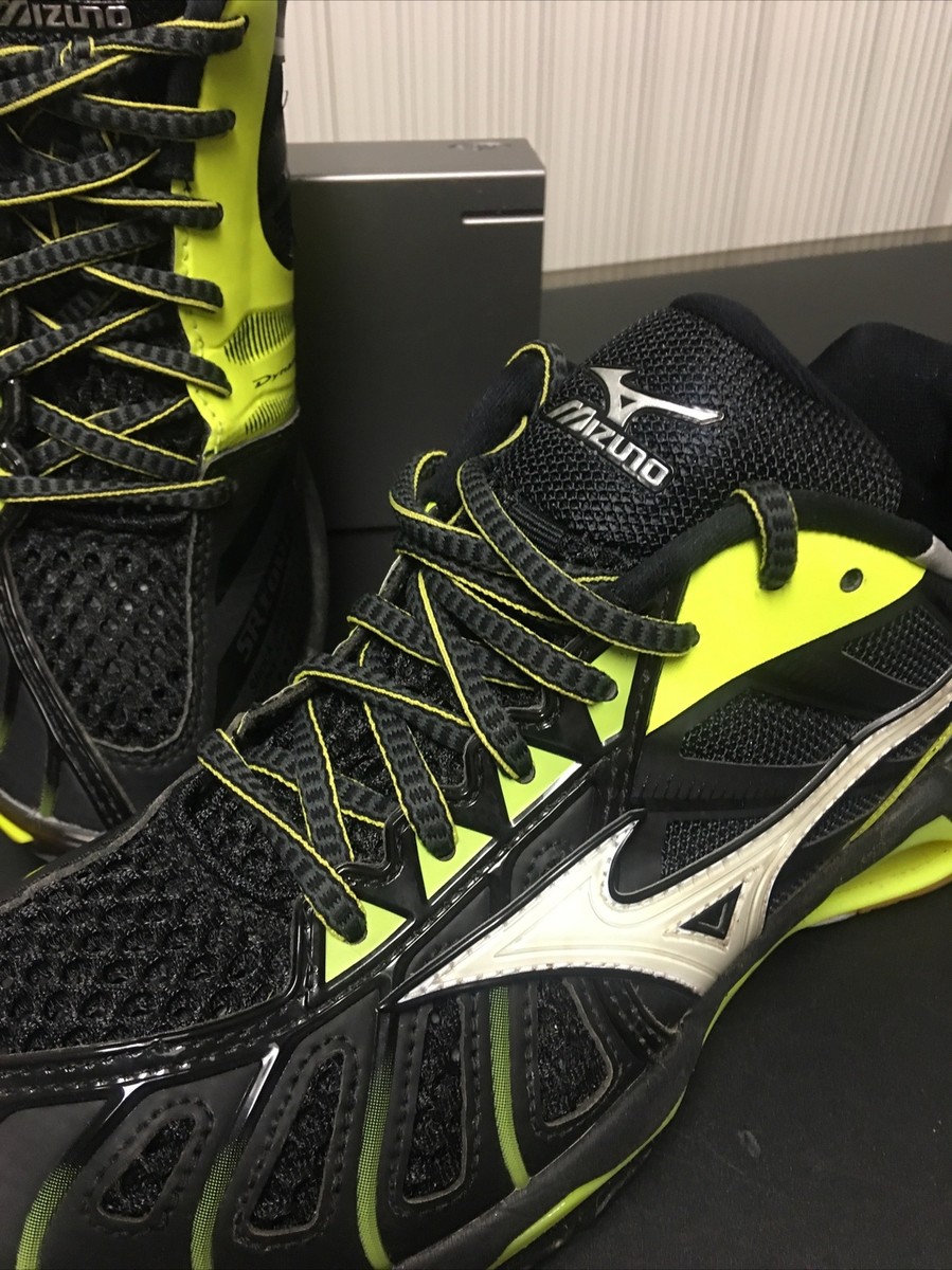 🔥 Mizuno Womens Wave Tornado X Low Volleyball Shoes Black Neon