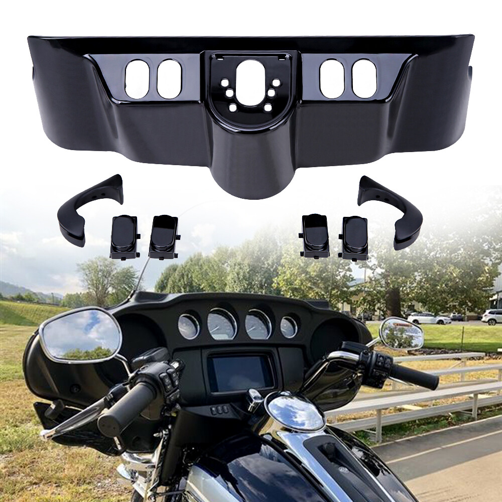Front Gloss Black Inner Fairing Cover Cap For Harley Touring