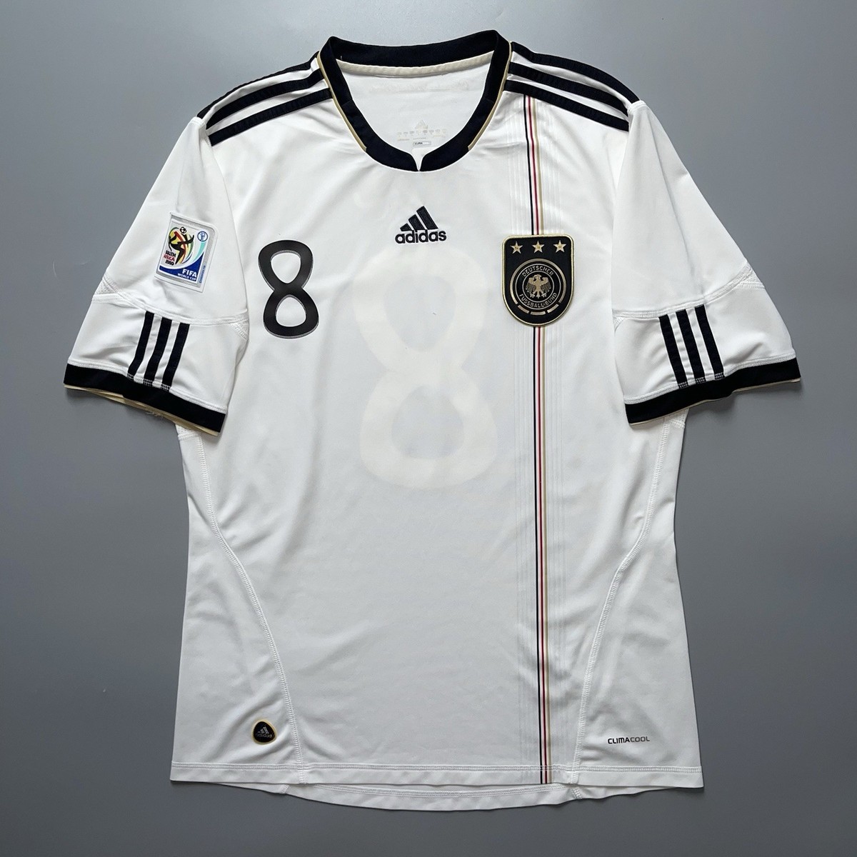 GERMANY ADIDAS 2010 WORLD CUP FOOTBALL HOME JERSEY #8 OZIL SIZE “L