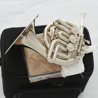 NEW Model Piccolo MiNi French Horn silver nickel Finish With Case