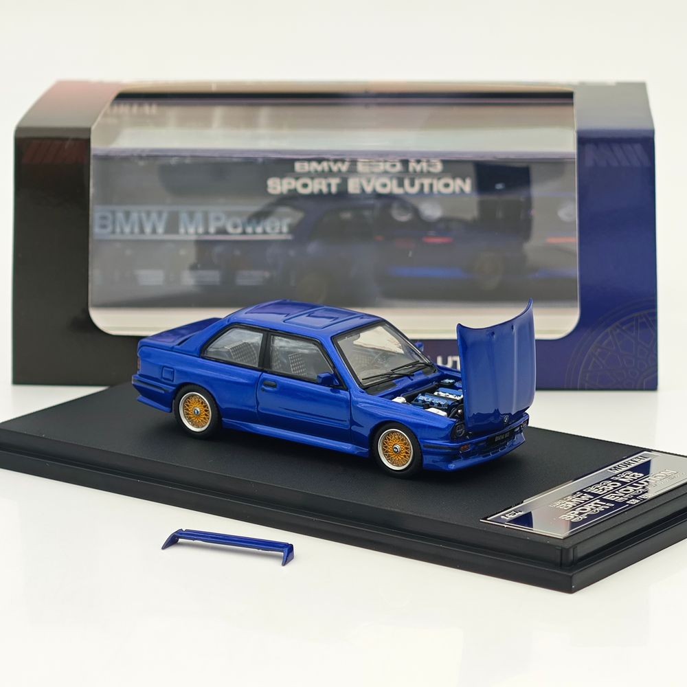 Mortal 1/64 E30 M3 Sport Evolution Alloy Car Model Opening Hood
