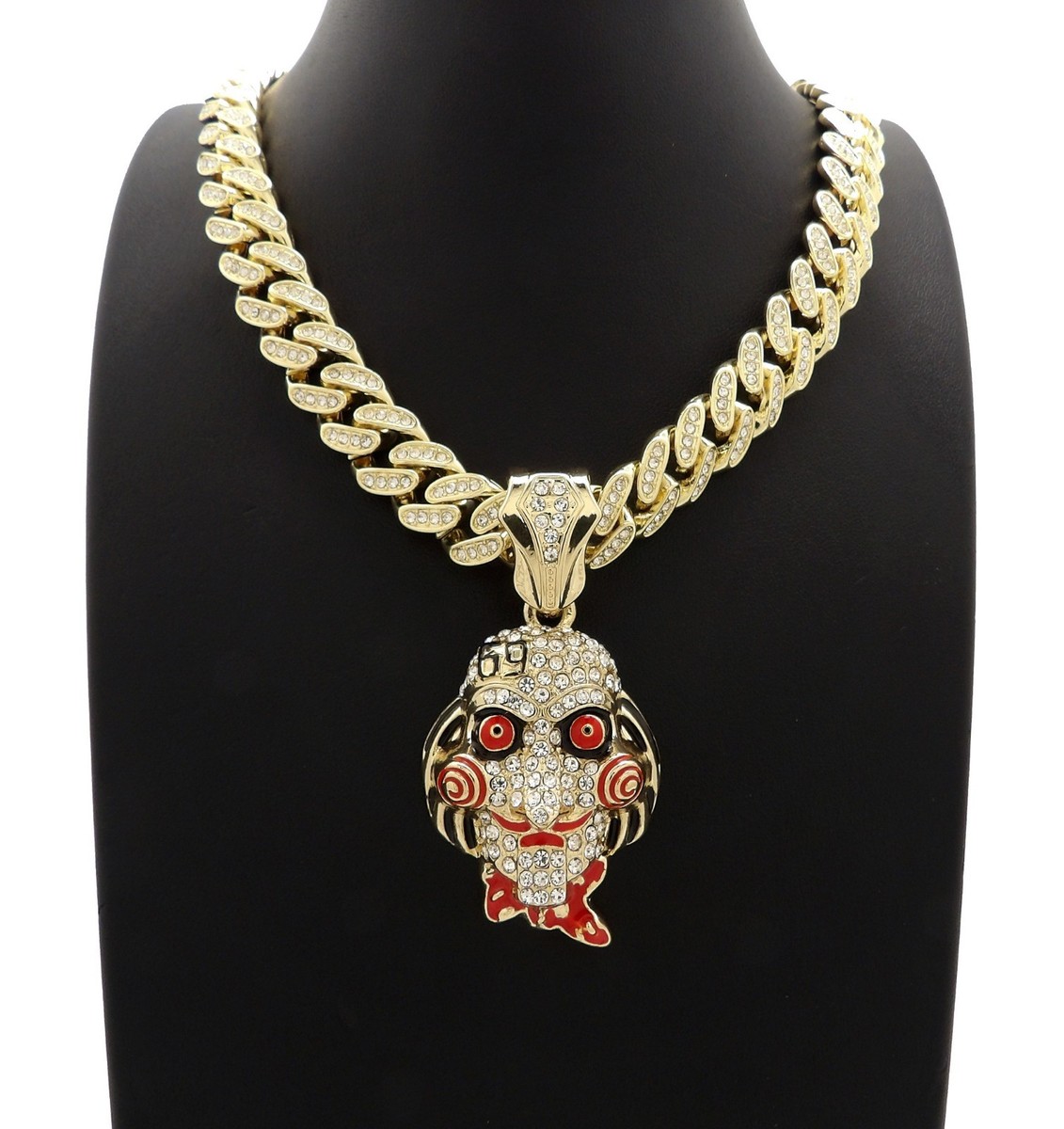 TEKASHI 69 6IX9INE SAW JIGSAW PENDANT CUBAN LINK CHAIN NECKLACE