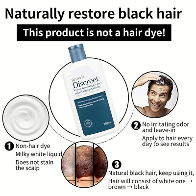 Restoria Discreet Hair Colour Restoring Cream Grey Hair Covering