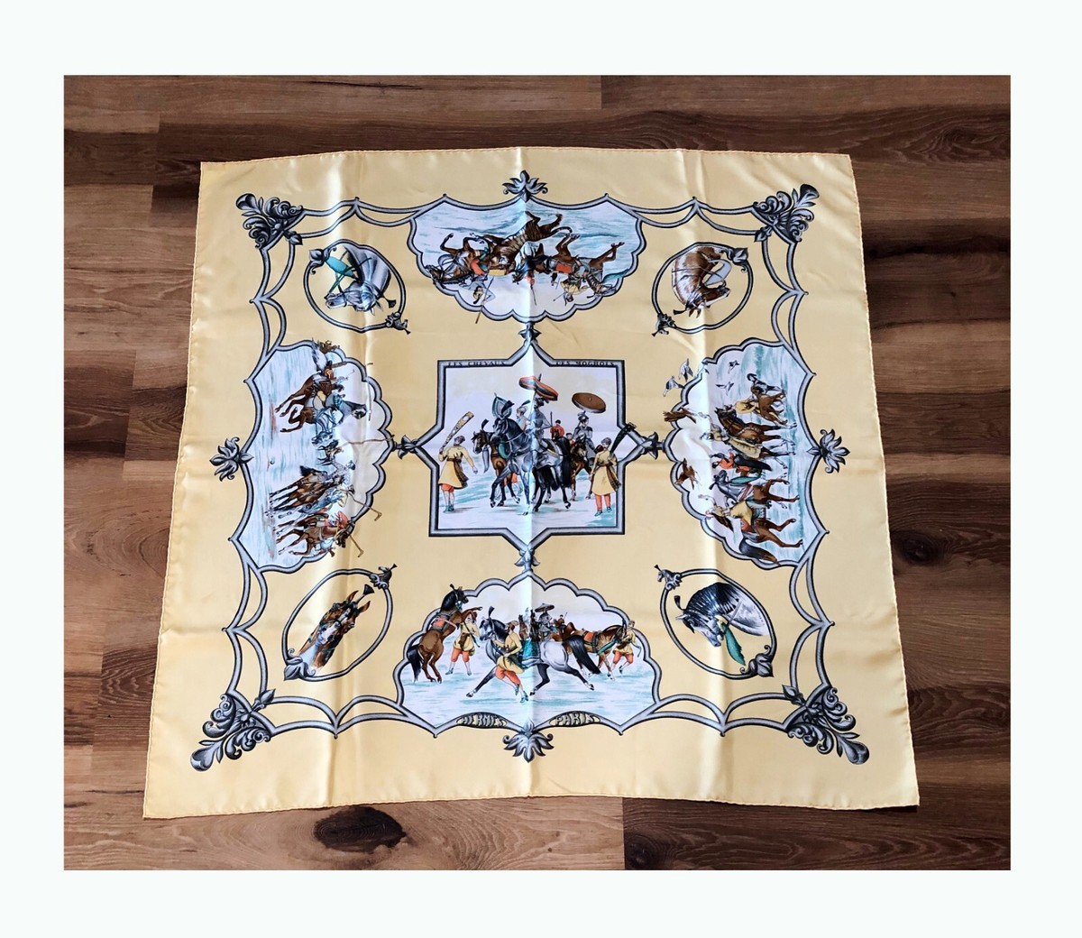 Hermes Vintage Scarf Les Chevaux des Moghols Marvelous in Box | eBay