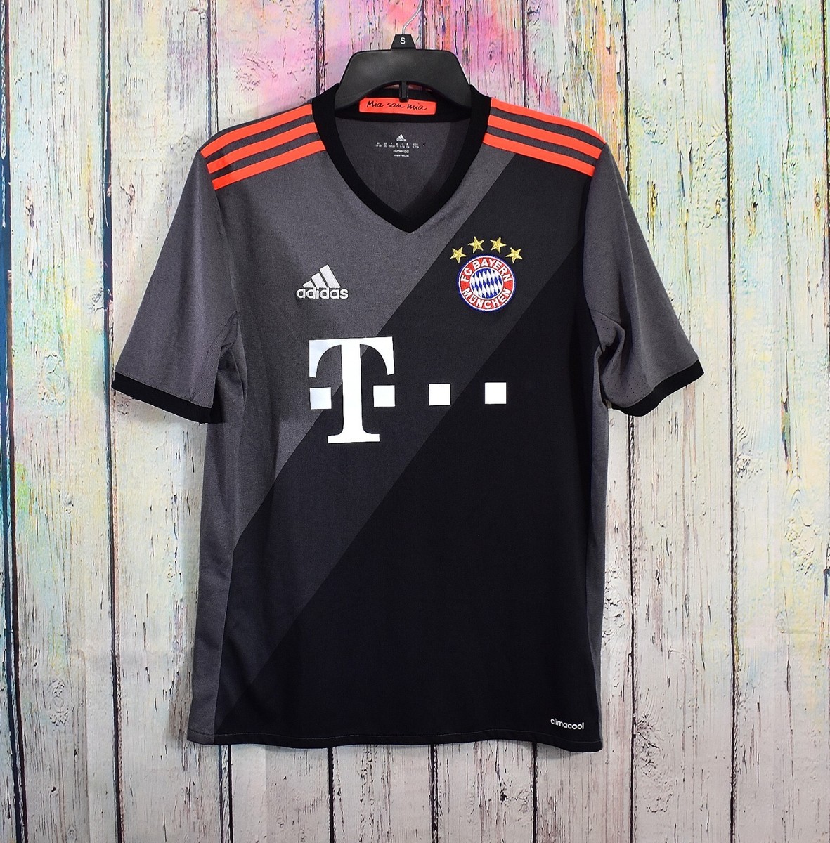Youth Boys Adidas Bayern Munchen Away Jersey 16/17 Soccer Grey V