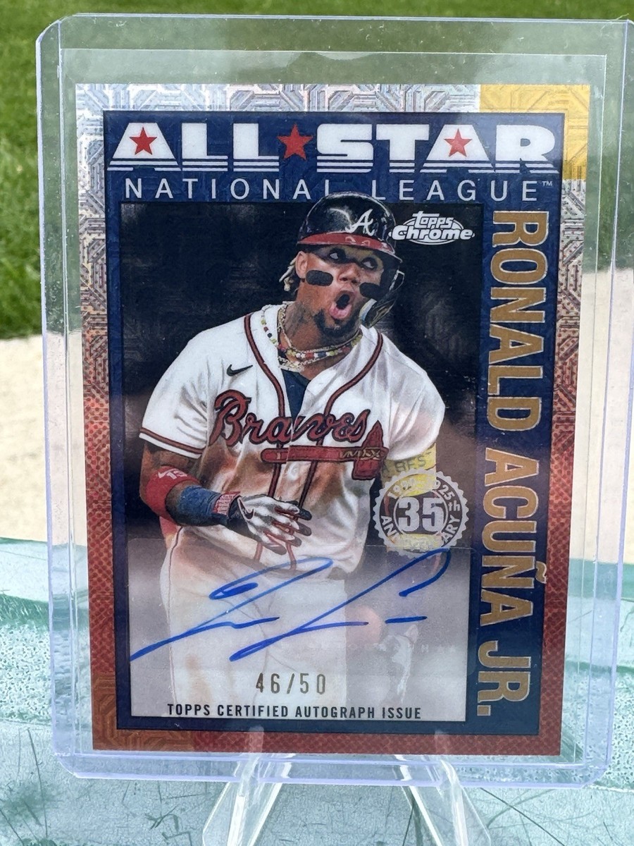 2025 Topps Series 2 Ronald Acuna Jr. Gold Auto /50 All Star Chrome