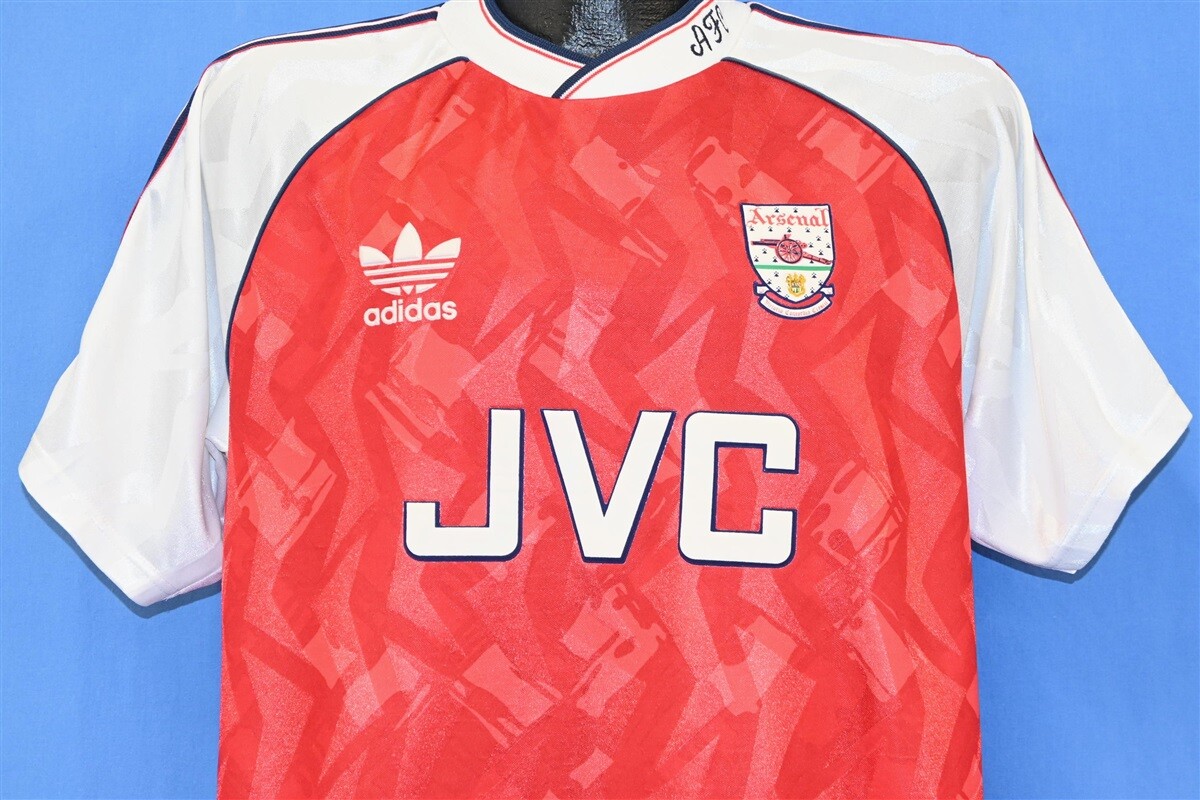 vintage 90s ADIDAS ARSENAL FC JVC GUNNERS HOME SOCCER JERSEY t