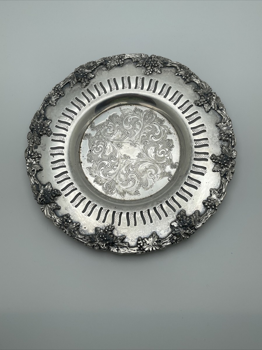 Hallmarked Silver Plate on Copper Old English Reproduction Tray