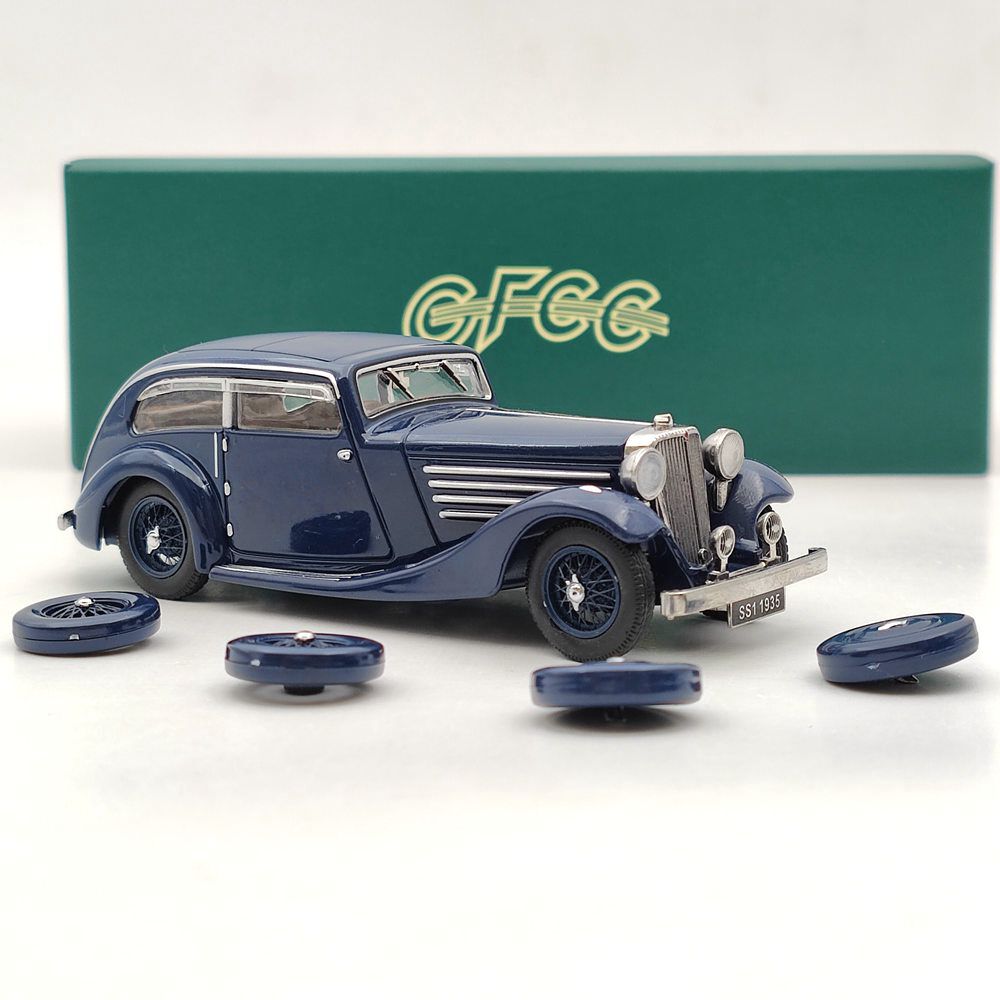 GFCC TOYS 1:43 1935 Jaguar SS1 Airline Blue Diecast Model Car