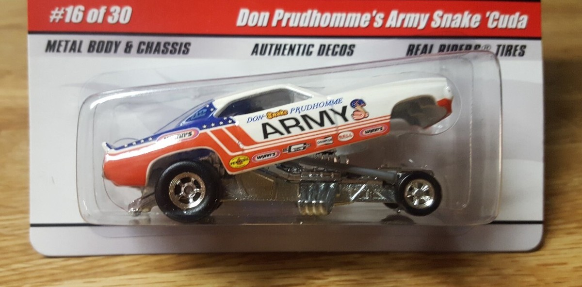 Hot Wheels Drag Strip Demons Don Prudhomme's Army Snake Cuda Funny