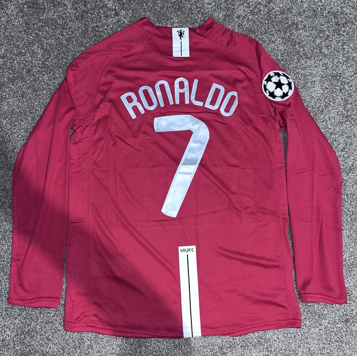 Ronaldo #7 Manchester United 2008 UCL Long Sleeve Home Retro