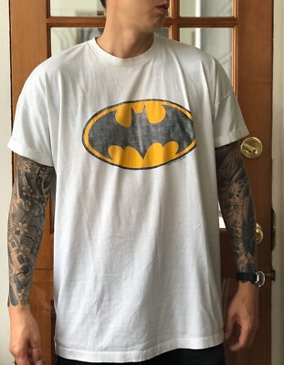 Vintage Batman Graphic Tee Large Logo Single Stitch Shirt Vtg | eBay
