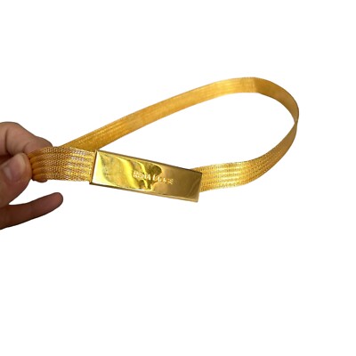 Vintage Rena Lange Gold Metal Waist Belt | eBay
