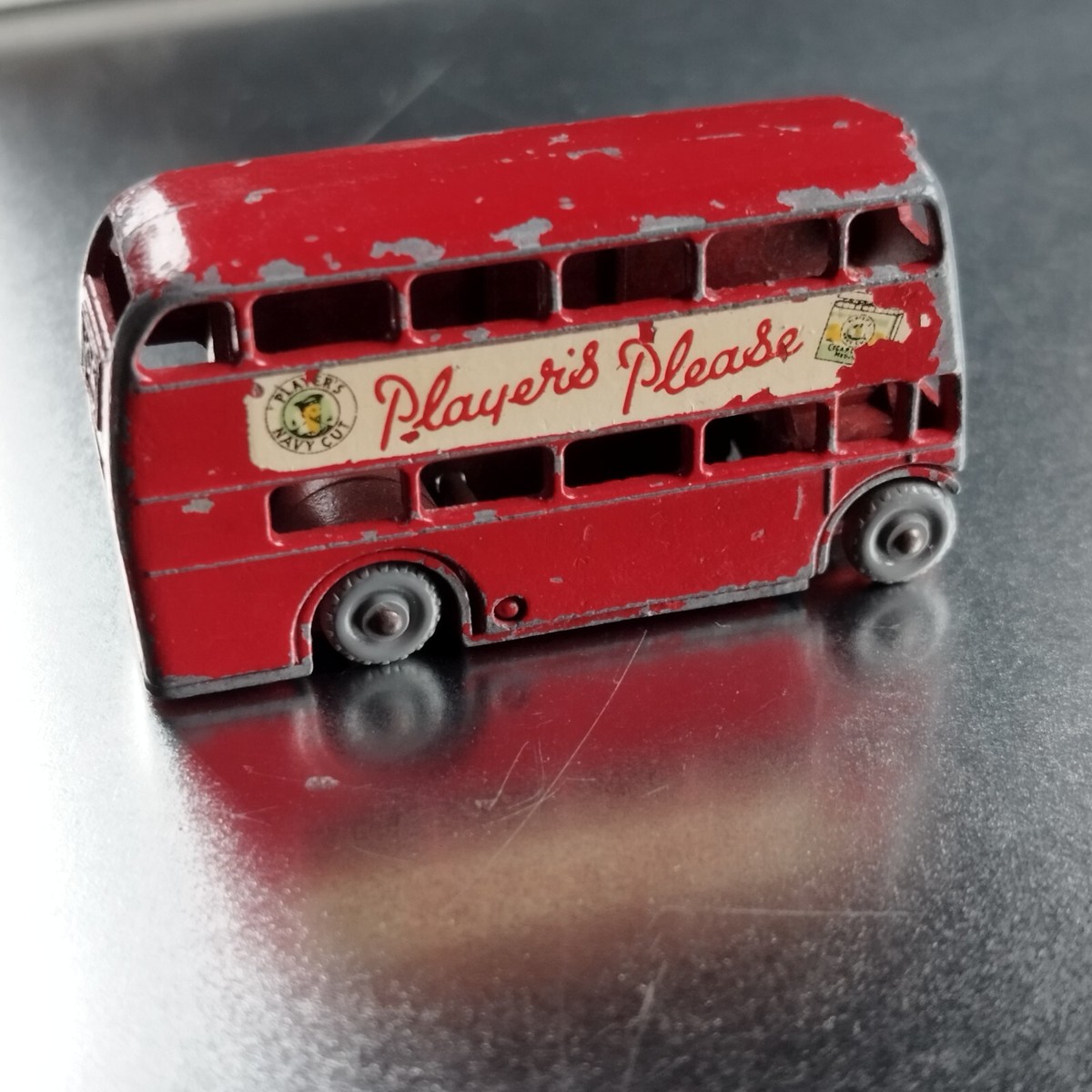 MATCHBOX No.5 LONDON BUS タイヤsilver 座席無し MATCHBOX No.5