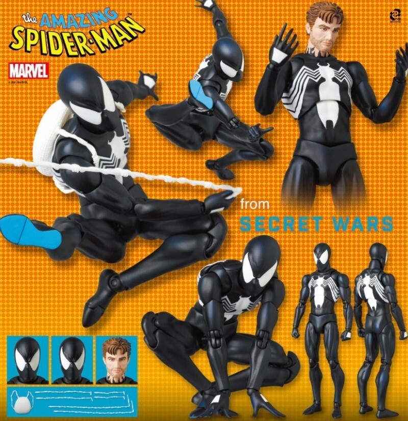 CT Toys MAFEX No. 147 Spider-Man Black Costume Comic Ver. 6in