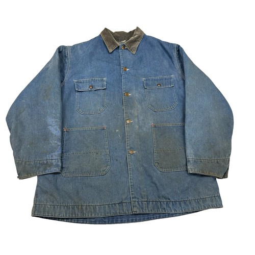 Vintage 1960s Big Mac Denim Blanket Lined Workwear Train Conductor