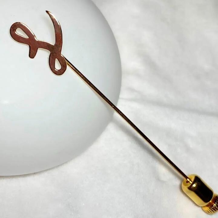 K18 Gold Pin Brooch 18k Marked 6.8cm Vintage Pre-Owned No Box