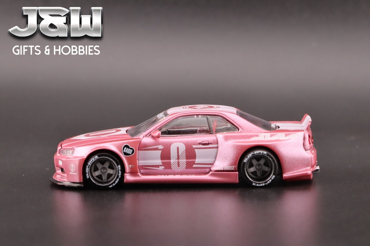 Kaido House x Mini GT Nissan GT-R R34 Kaido Racing Factory V1 Pink