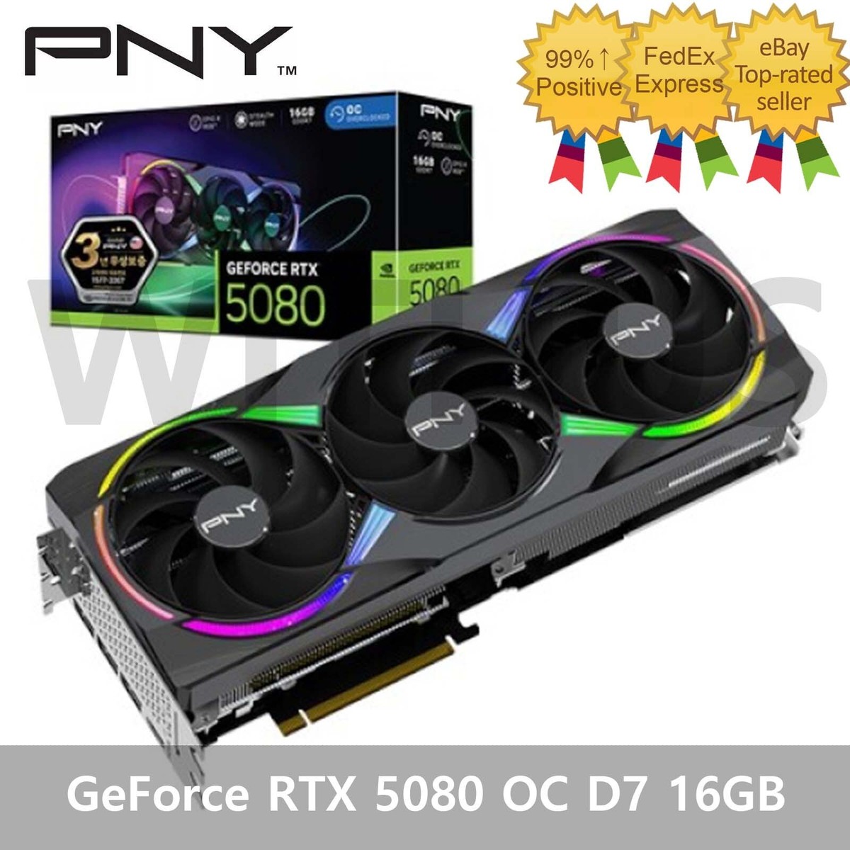 PNY Geforce RTX 5080 EPIC-X RGB OC D7 16GB Triple Fan Gaming