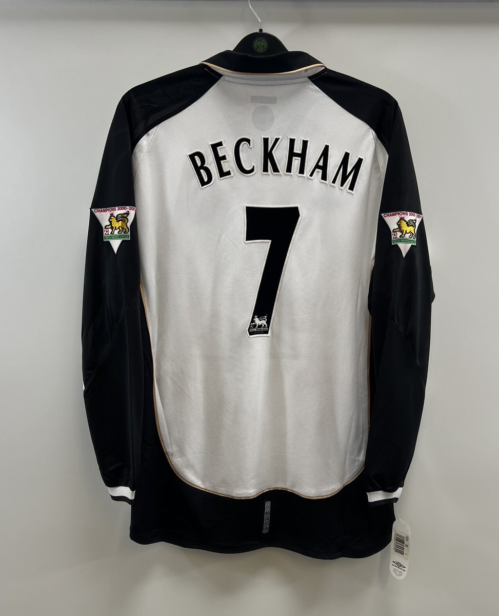 Manchester United Match Issue Beckham 7 L/S Away Football Shirt