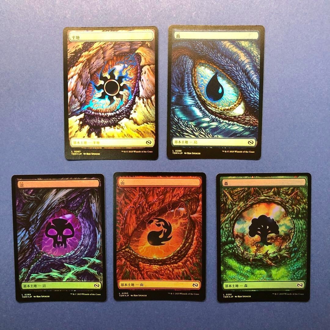 MTG Tarkir Dragonstorm Dragon's Eye Full Art Land Foil Set of 5