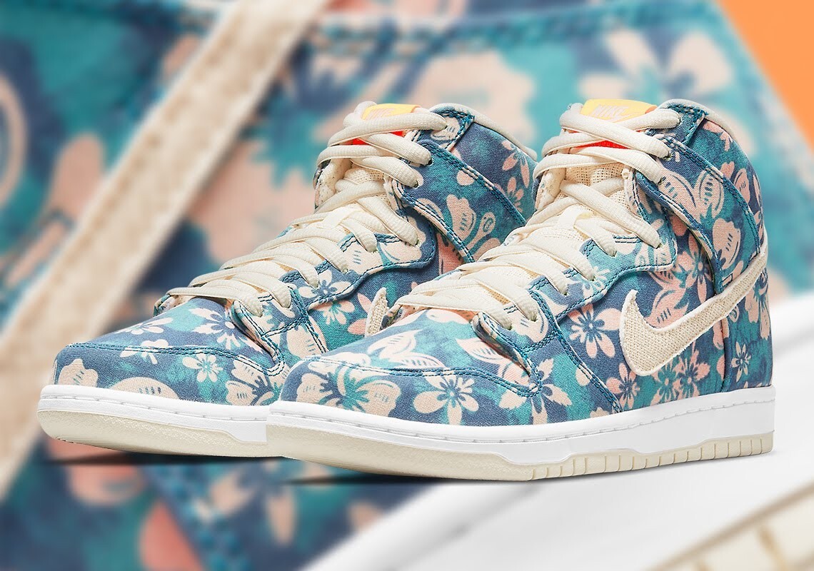 Men's Size 8.5 Nike SB Dunk High Pro QS 'Hawaii Maui Wowie' Floral