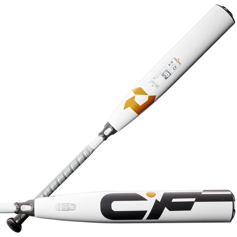 DeMarini 2022 CF USSSA Youth Baseball Bat 31/23 2 Piece White/Gold
