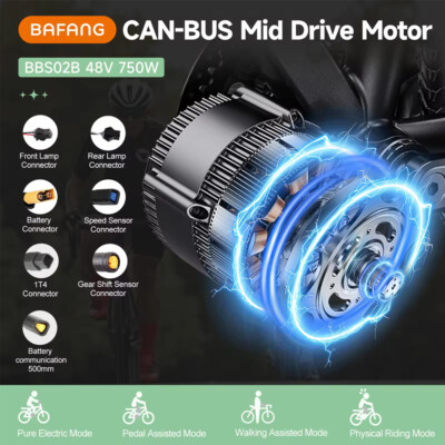 Bafang 48V 500W 750W 68MM Electric Bike Mid Drive Motor Kit