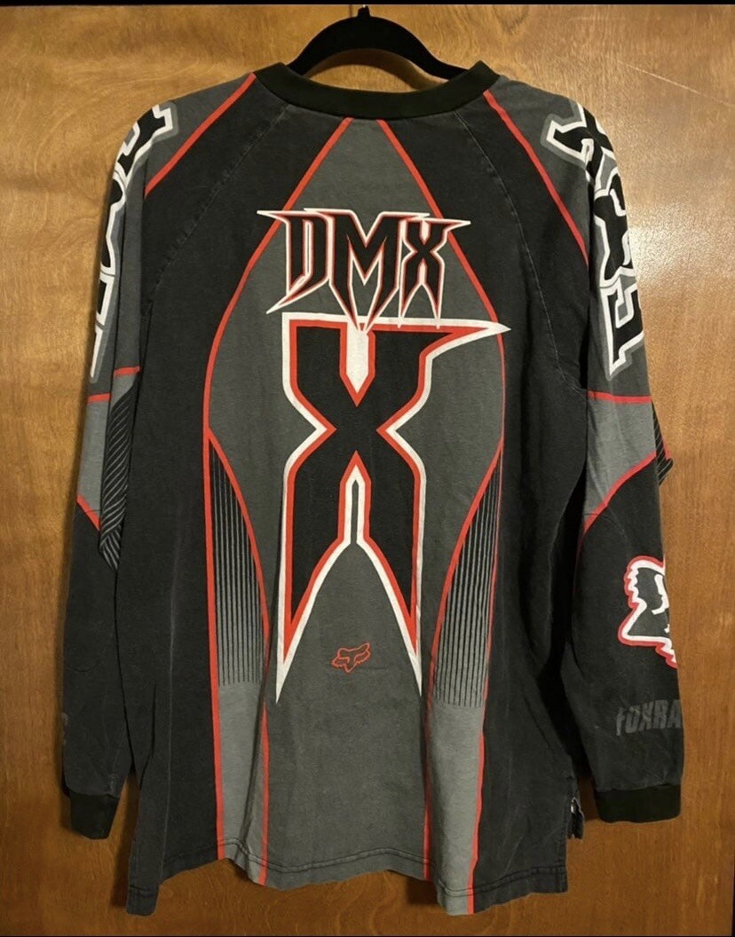 Vintage 90s Y2K Fox Racing DMX Jersey Motorcycle M Ruff Ryders Rap