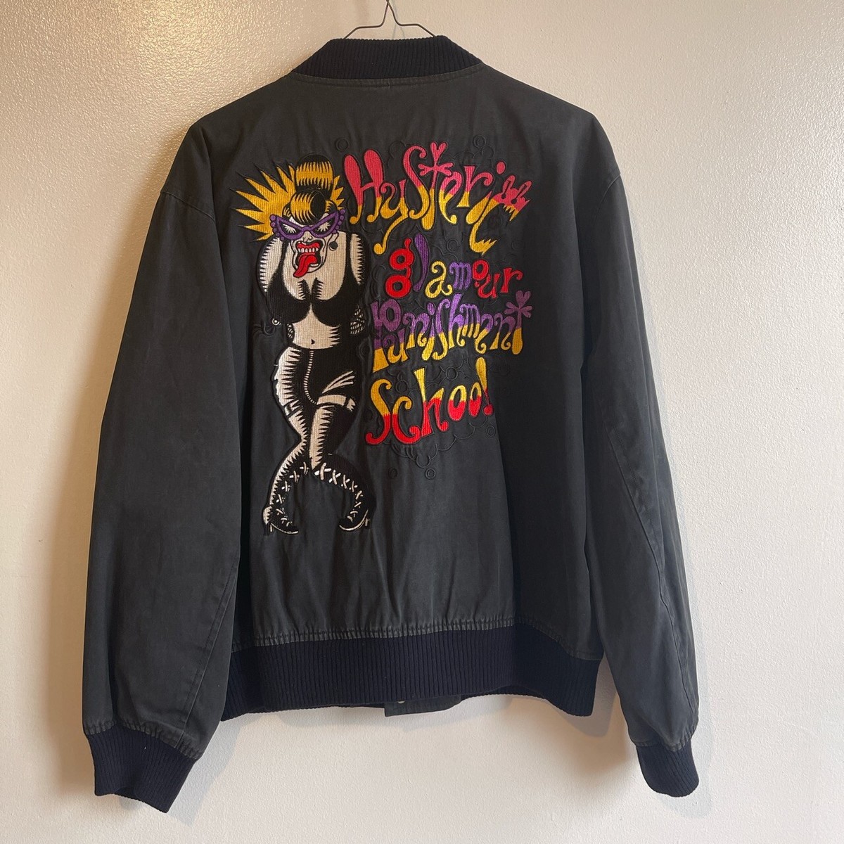 Vintage 80s Hysteric Glamour Punishment School Black Varsity