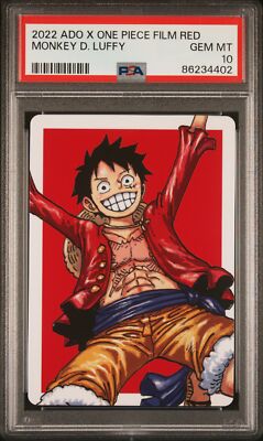 2022 ADO X ONE PIECE FILM RED MONKEY D. LUFFY PSA 10 | eBay
