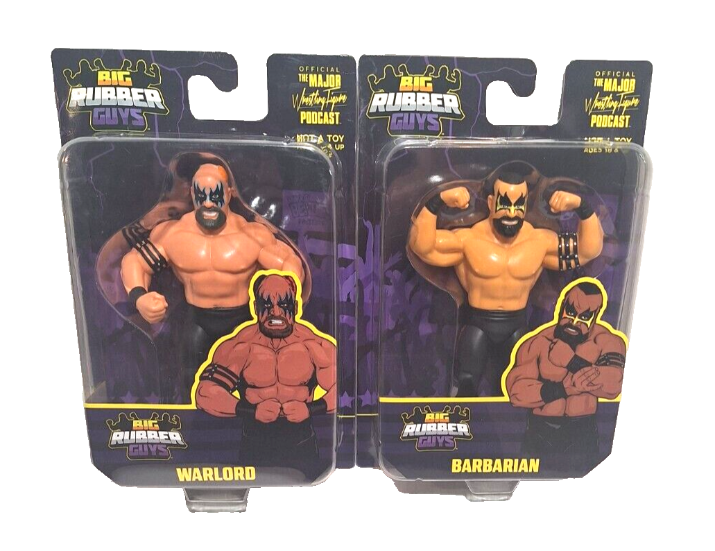 WWE WWF Powers Of Pain Barbarian & Warlord LJN Big Rubber Guys