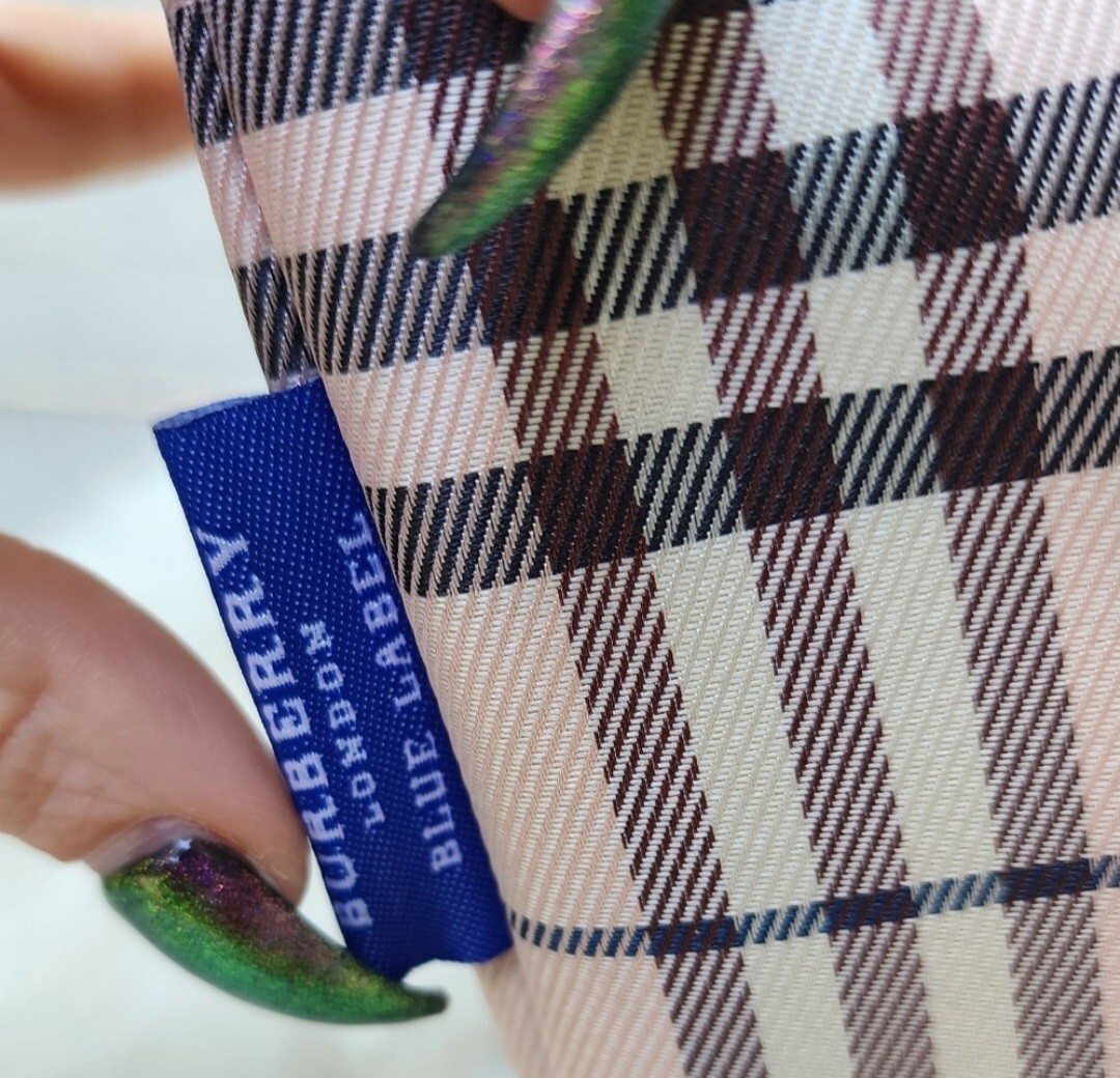 NWT Burberry Blue Label Pink Nova Check Mini Tote Rare | eBay