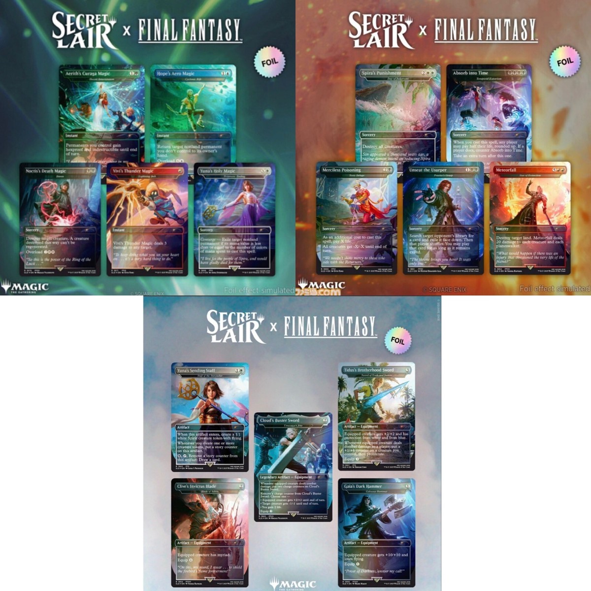 Secret Lair x FINAL FANTASY foil英語3種セット Secret Lair x FINAL