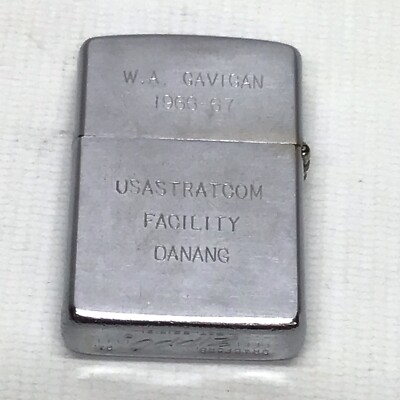 Named Vietnam Zippo Lighter 1966 USASTRATCOM FACILITY DANANG 1966