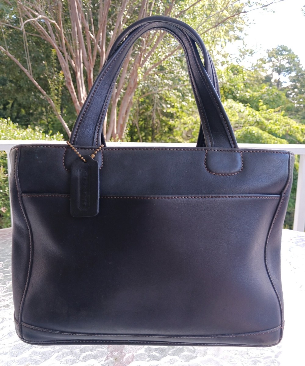 Coach 9303 Vintage Black Bleeker Top Handle Tote Bag | eBay